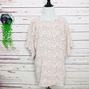 Motherhood Maternity Colorful Dots Tunic Top Size Small White Multicolor